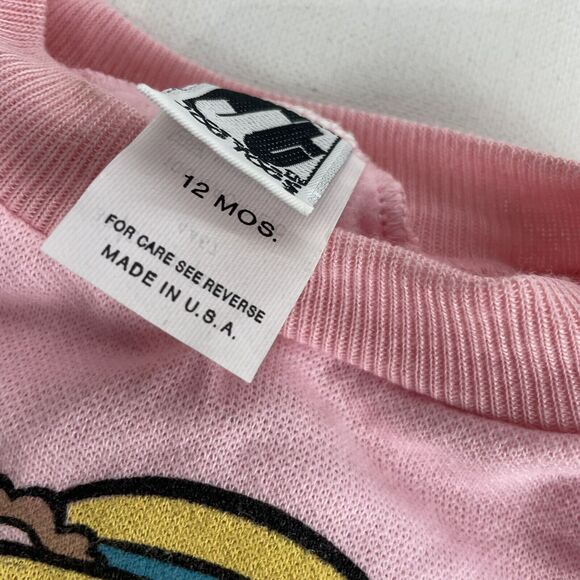 Vintage Jog Togs Pink Teddy Bear Sweatshirt Size 12 Months - Picture 4 of 6